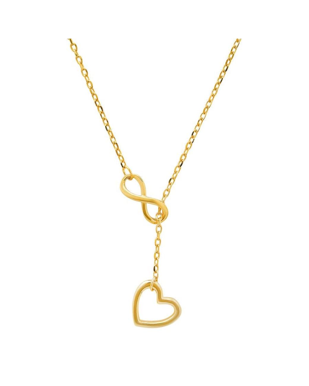 Kylie Harper Metallic 14K Over Infinity Heart Y Necklace for men