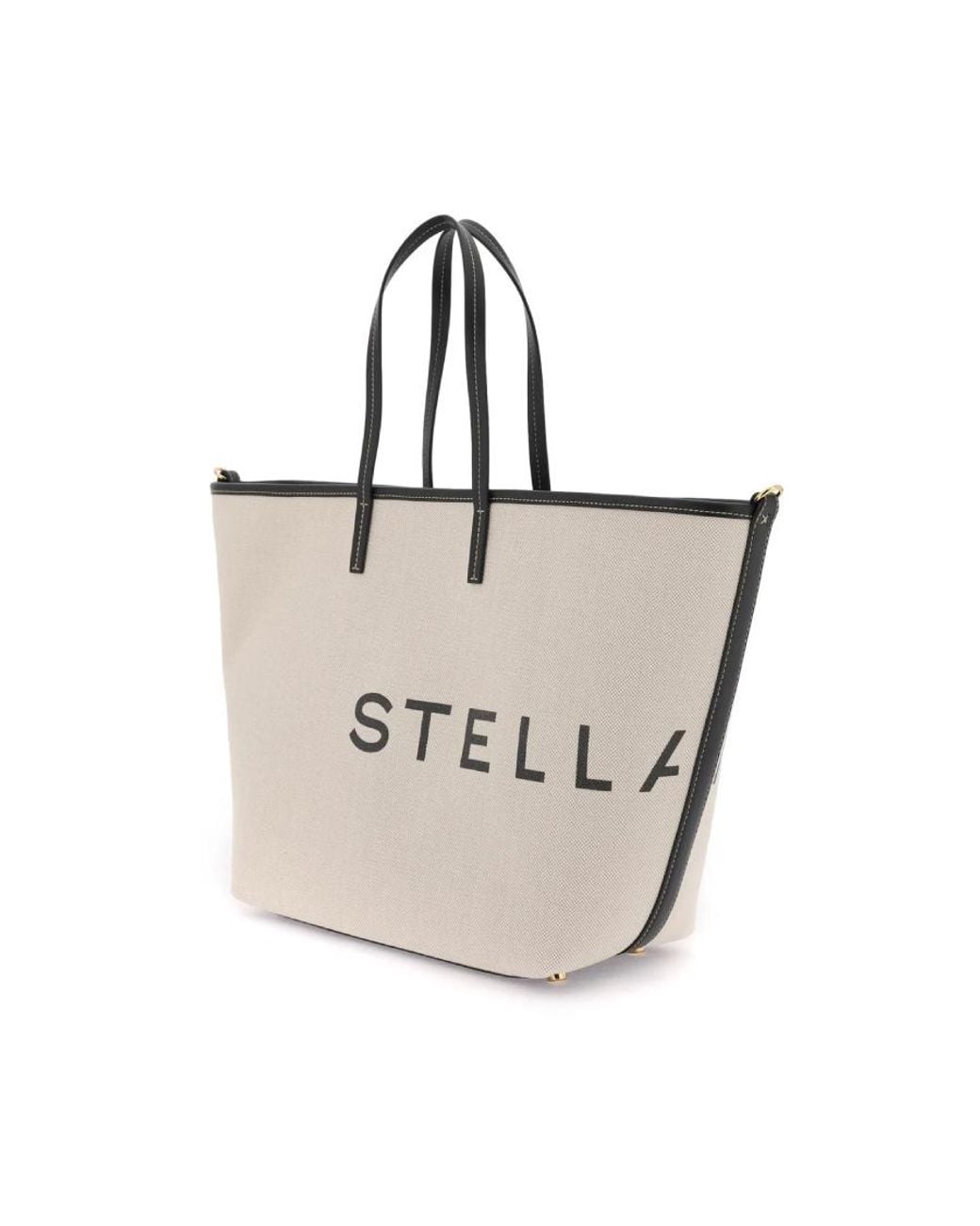 Stella McCartney White Logo Printed Cotton Tote Bag for men