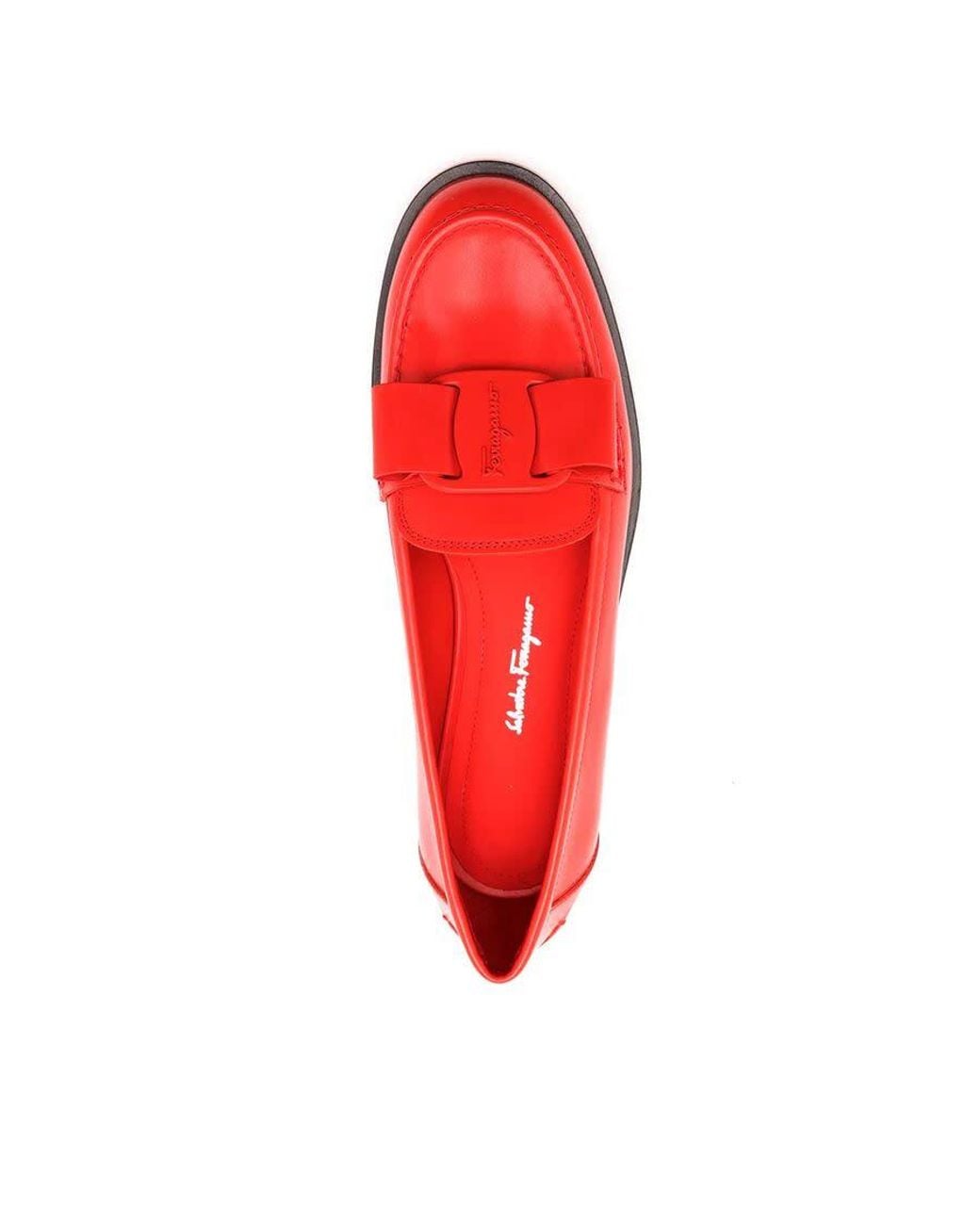 Ferragamo Red Ladies Loafers, Us