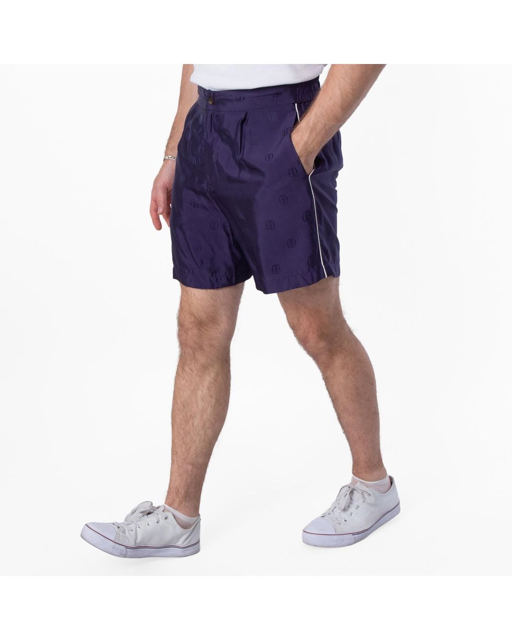 Bally Purple Monogram Jacquard Shorts for men