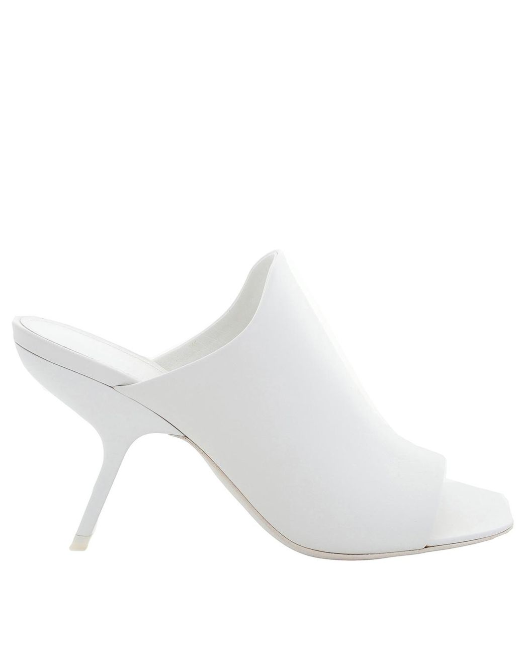 Ferragamo White Nappa Open-Toe Slide Sandals