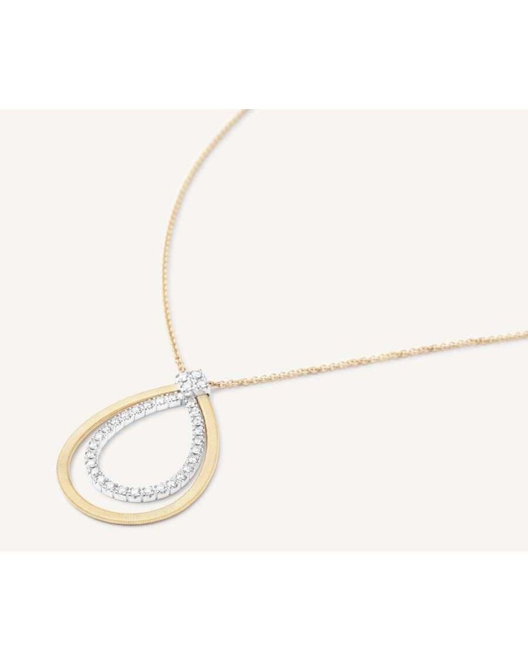 Marco Bicego White 18K Pendant Necklace With Diamonds Cg856_B_Yw_M5 for men