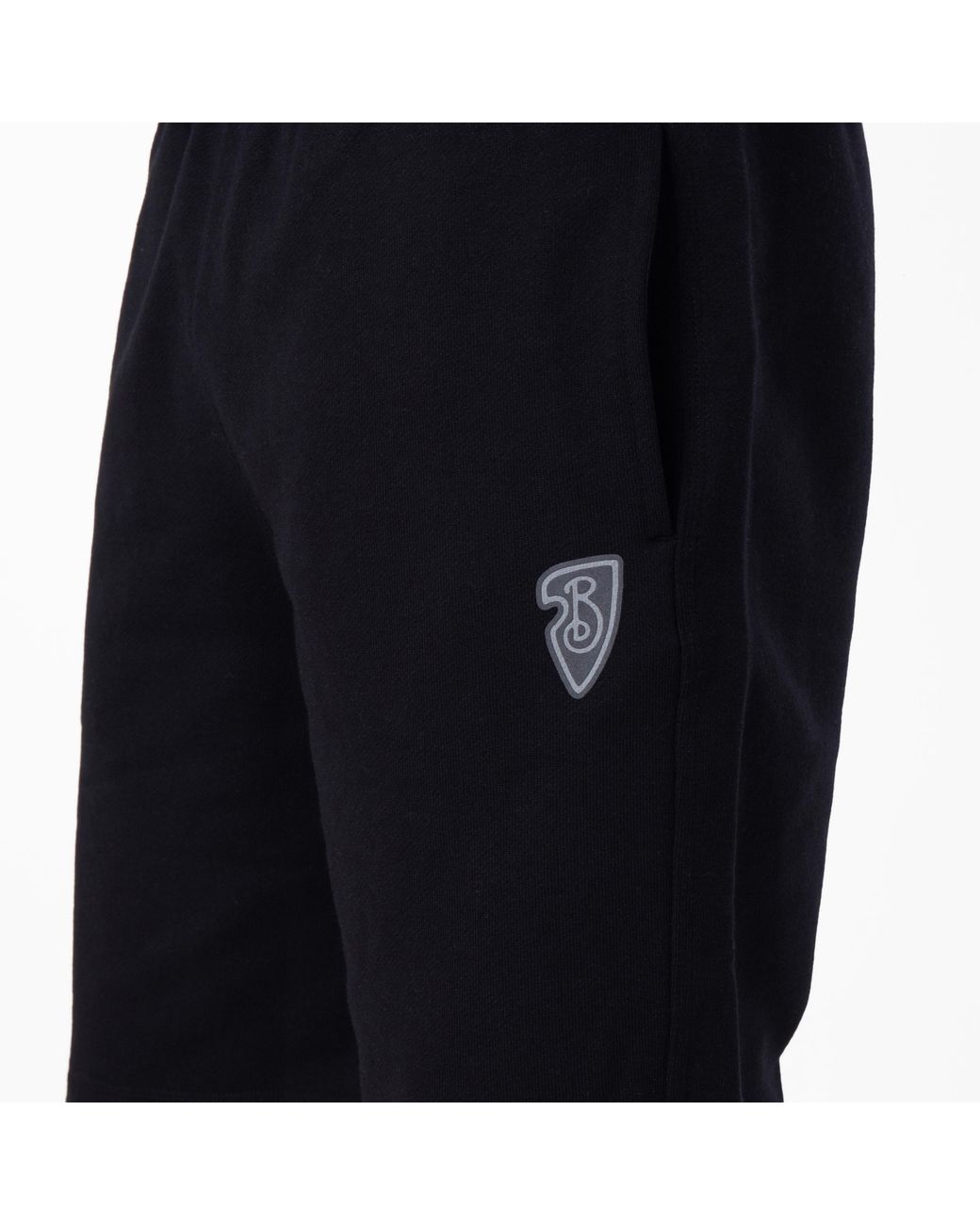 Burberry Black B Shield Logo Cotton Shorts for men