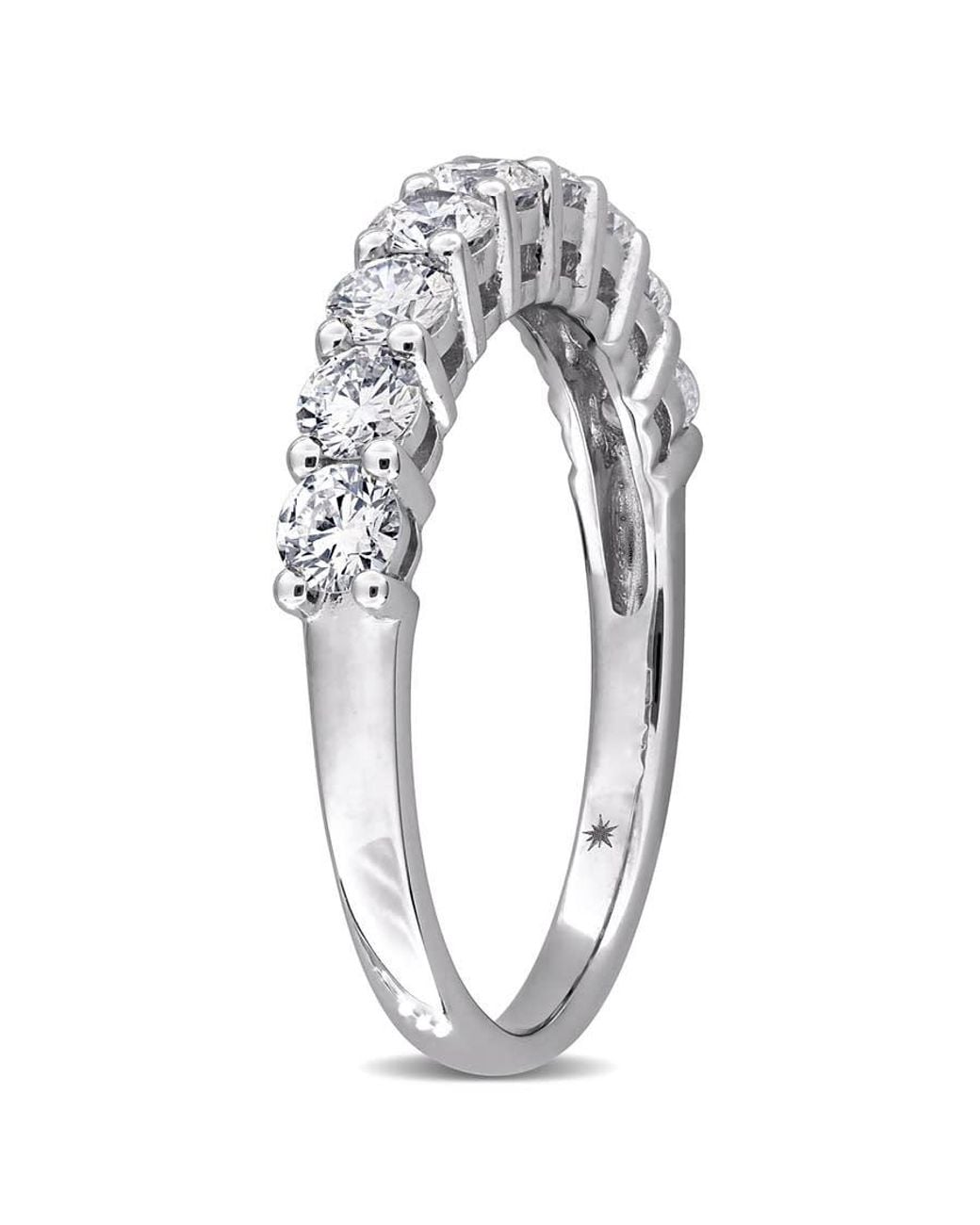 Created Forever Metallic 1Ct Tw Lab-Grown Diamond Semi-Eternity Anniversary Band for men