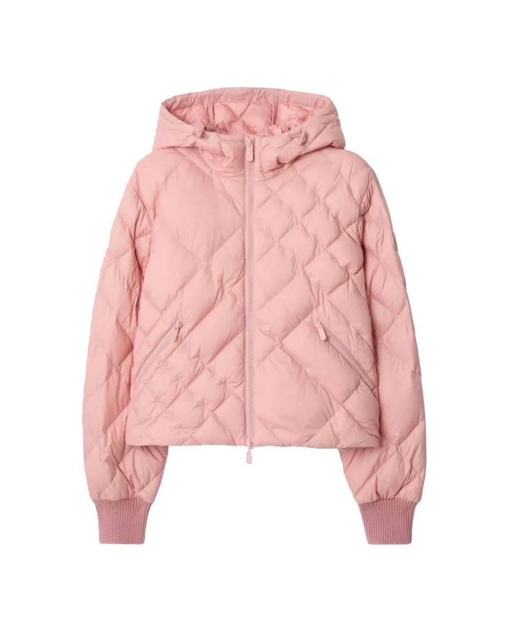 Burberry Pink Check-Stitch Nylon Delley Puffer Jacket for men