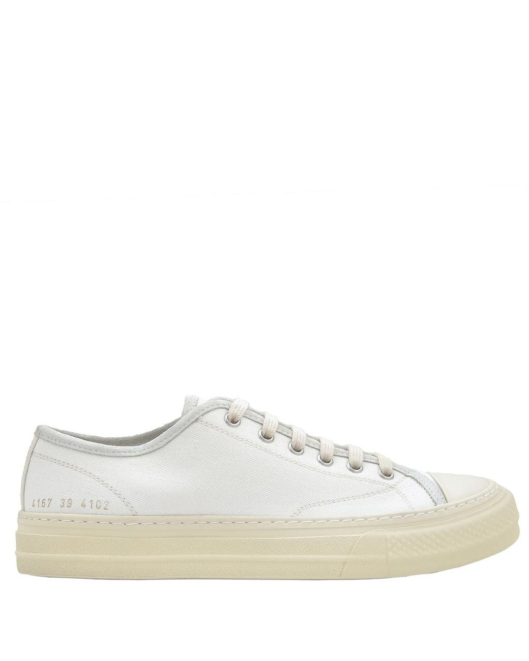 Common Projects White Tournament Canvas Sneakers for men