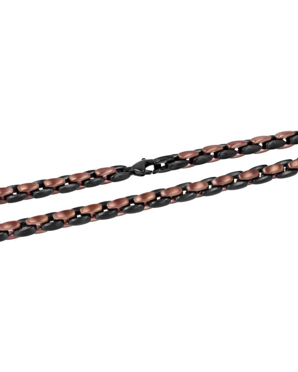 Robert Alton Metallic Stainless Steel With & Finish Oval Link Chain for men