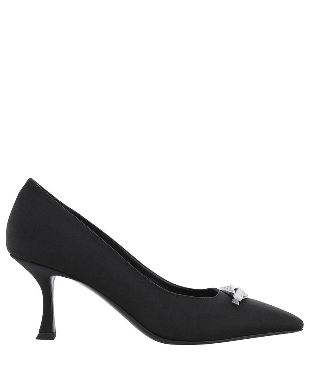 Jimmy Choo Black Ryker Embellished Satin Pumps