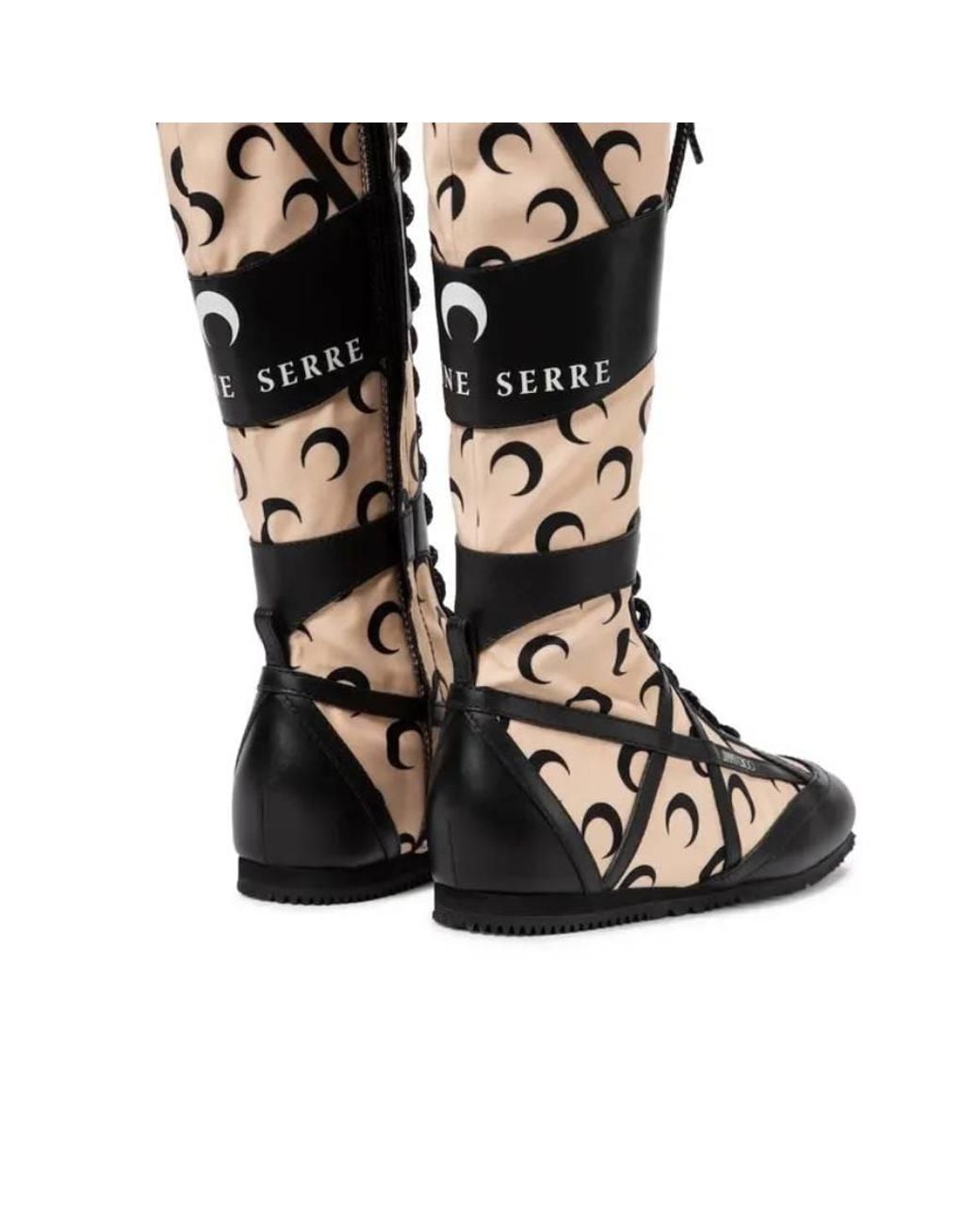 Jimmy Choo Black Kato X Marine Serre Knee-High Boots, Brand Size 34 Us