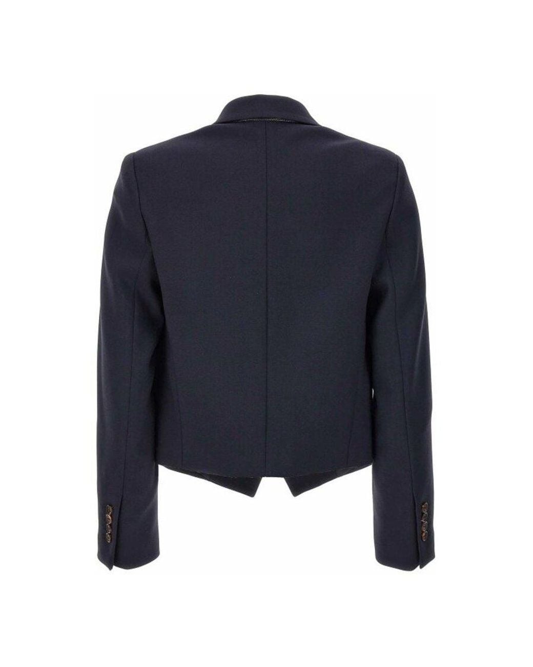 Brunello Cucinelli Blue Tailored Cropped Blazer, Brand Size 42 (Us for men
