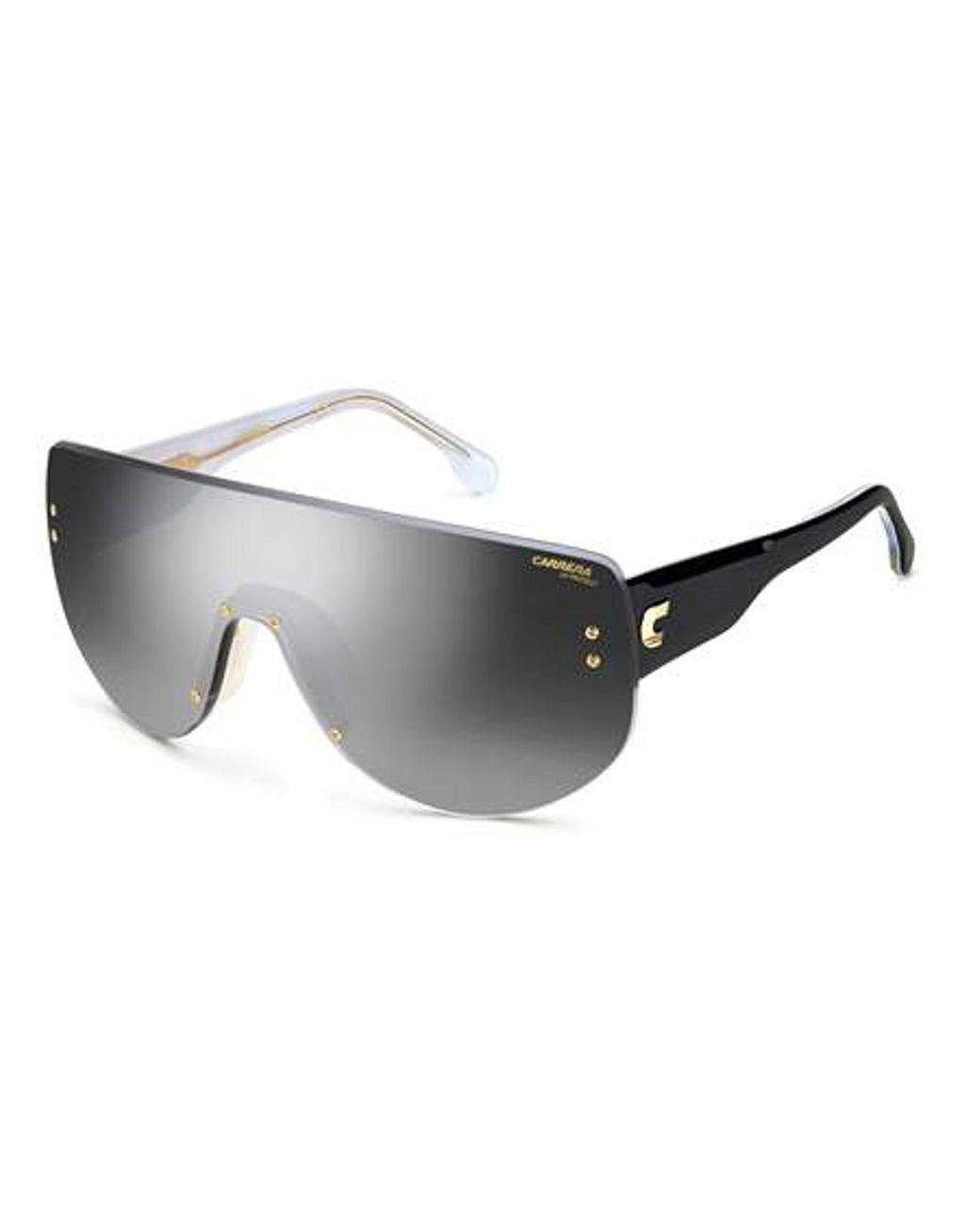 Carrera Grey Mirrorshade Silver Shield Sunglasses in Black | Lyst