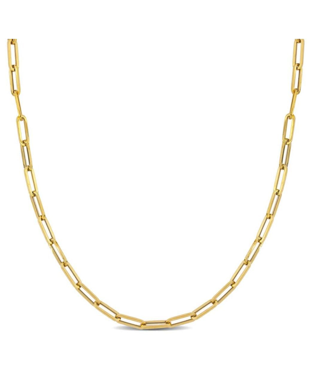 Amour Metallic 4Mm Oval Link Necklace