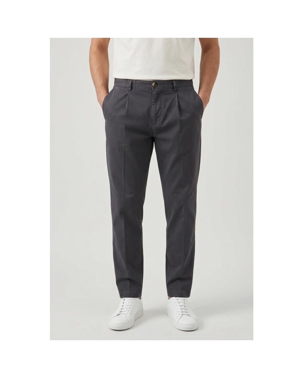 Brunello Cucinelli Gray Dark Pleated Trousers, Brand Size 52 (Us for men