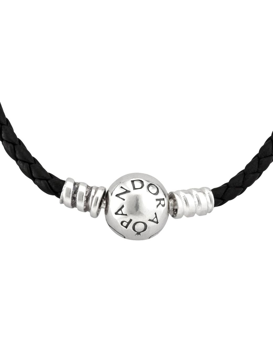 Pandora Black Double Leather Bracelet for men
