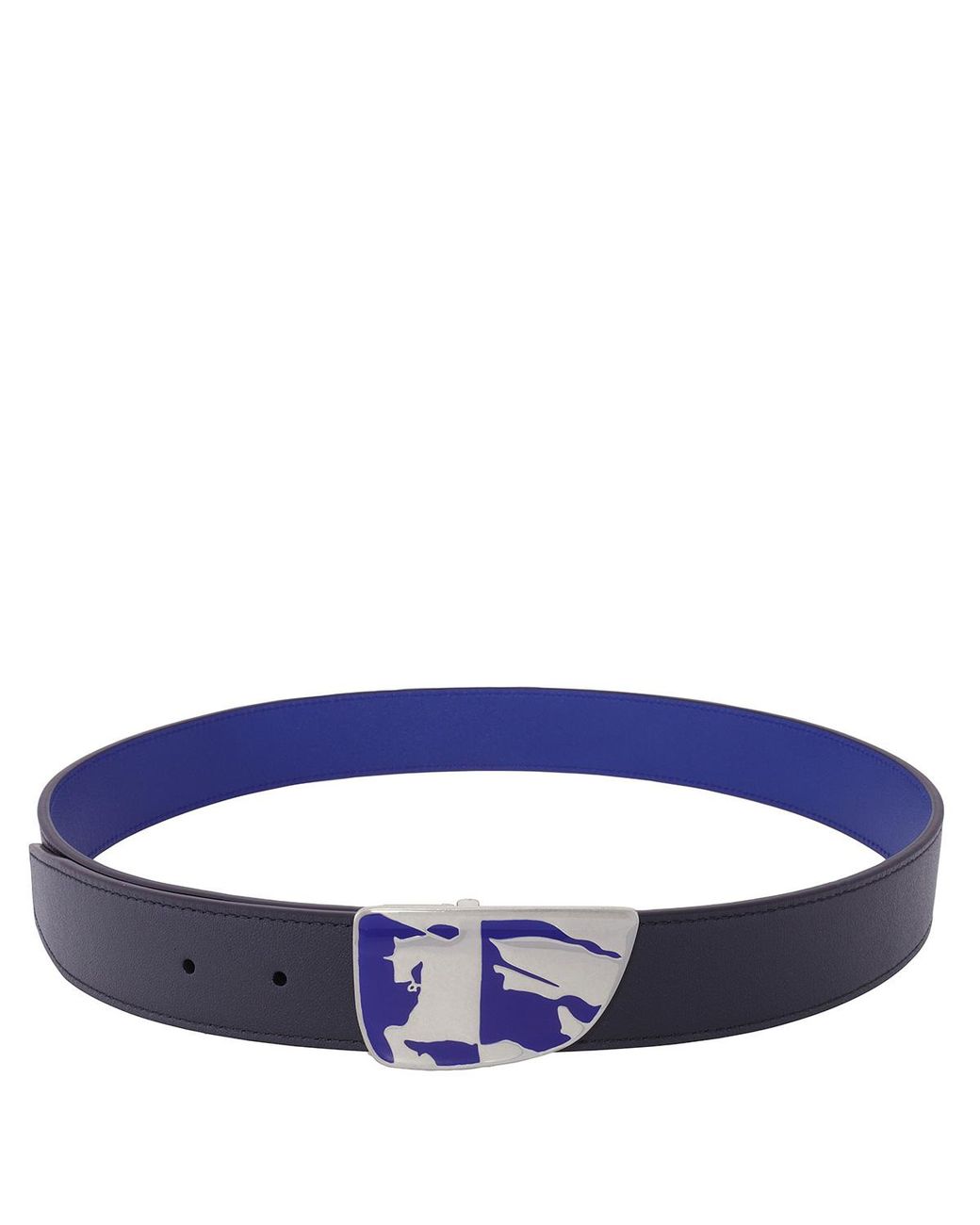 Burberry Blue Reversible Leather Shield Ekd Belt for men