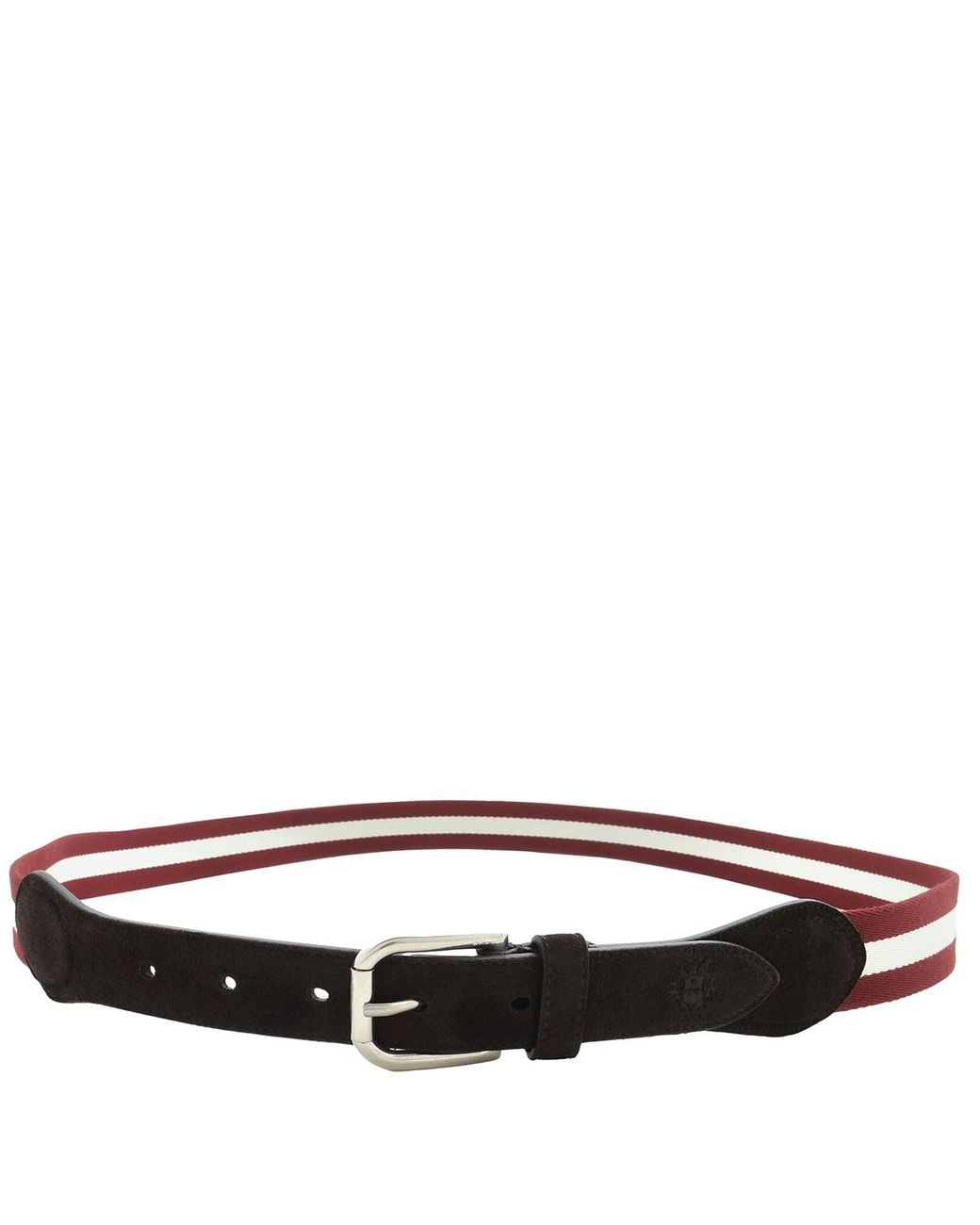 Bally Red Melvin 35 Mm Striped Belt, Cm for men