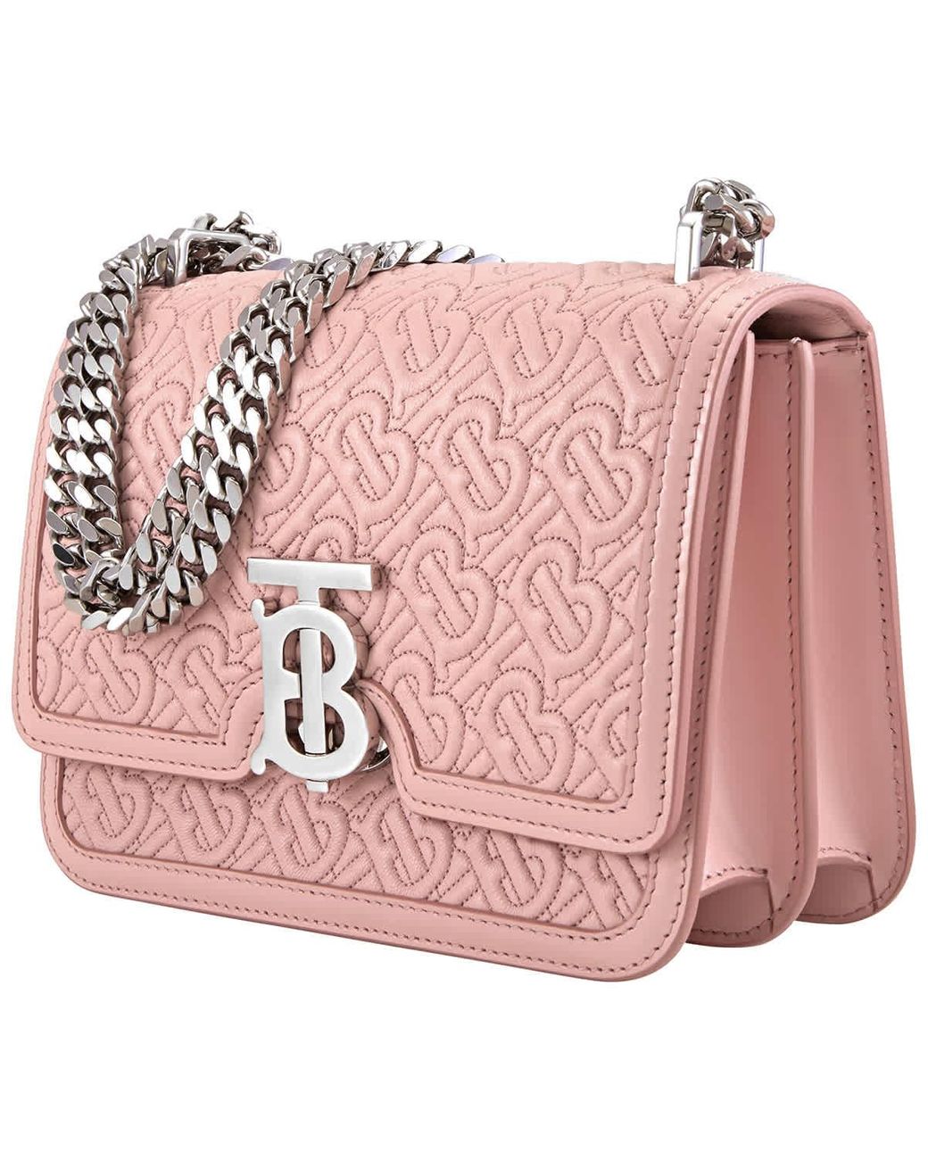 Burberry Pink Small Quilted Monogram Shoulder Bag Lyst
