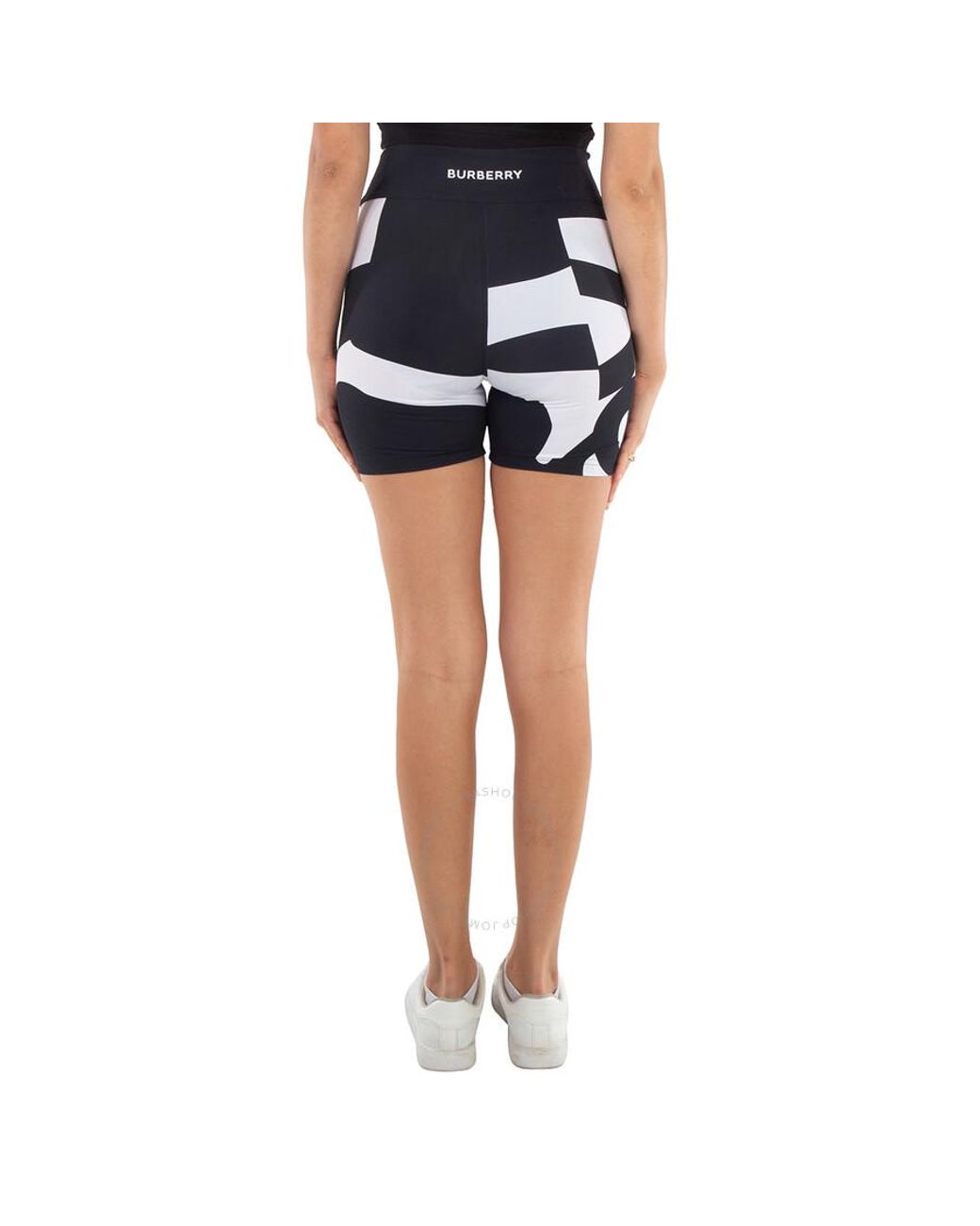 Burberry Logo Print Athleisure Cycling Shorts in Black Lyst UK