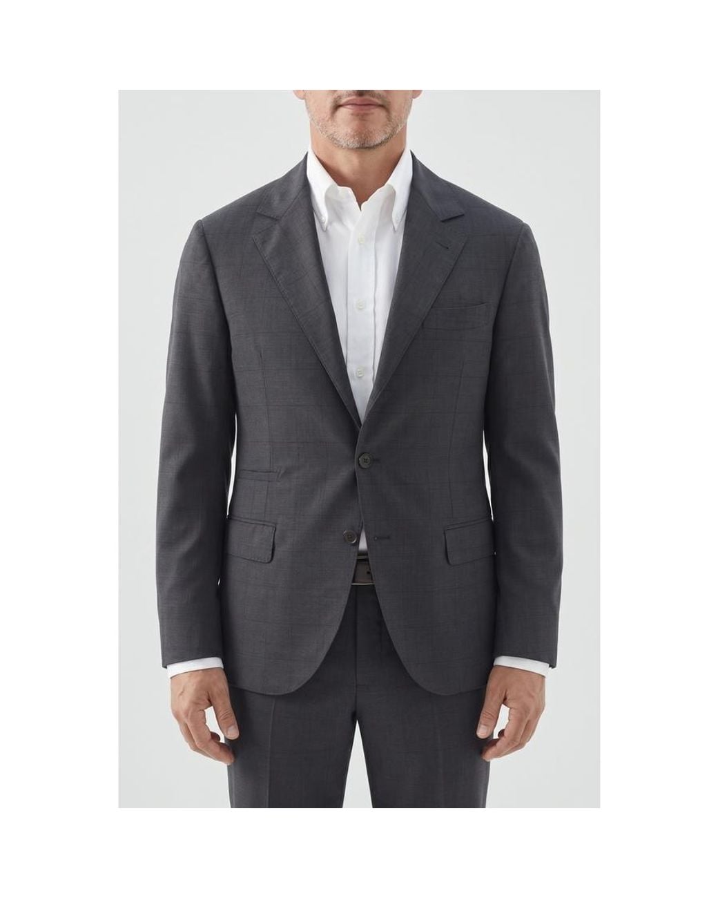 Brunello Cucinelli Gray Dark Wool Blazer, Brand Size 54 (Us for men