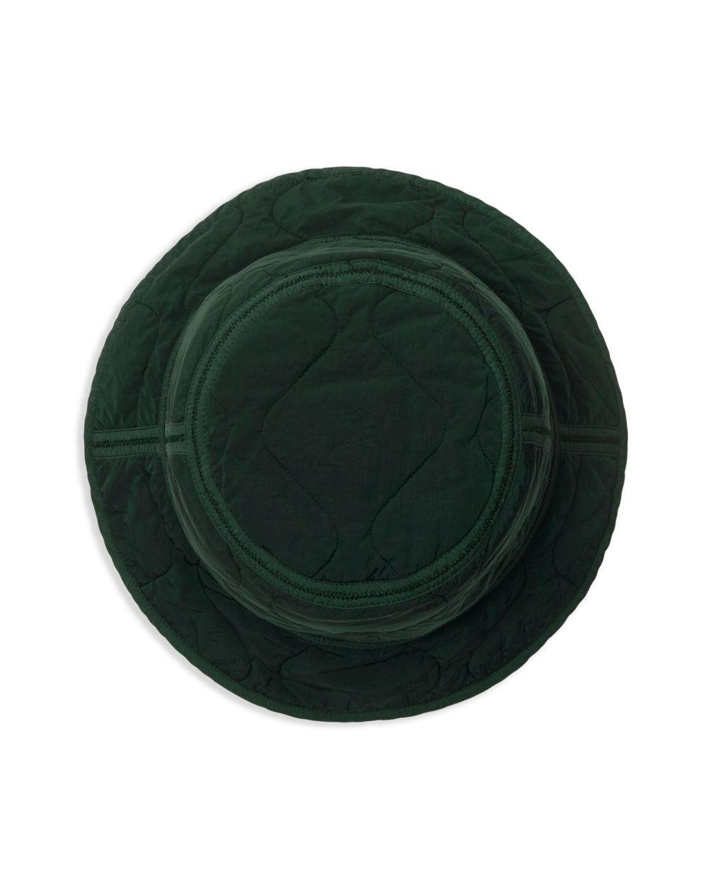 Burberry Green Crinkled Quilted Bucket Hat for men