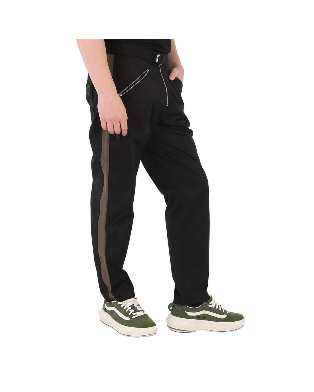 Roberto Cavalli Black Lounge Zip Trousers, Brand Size 50 (Waist for men