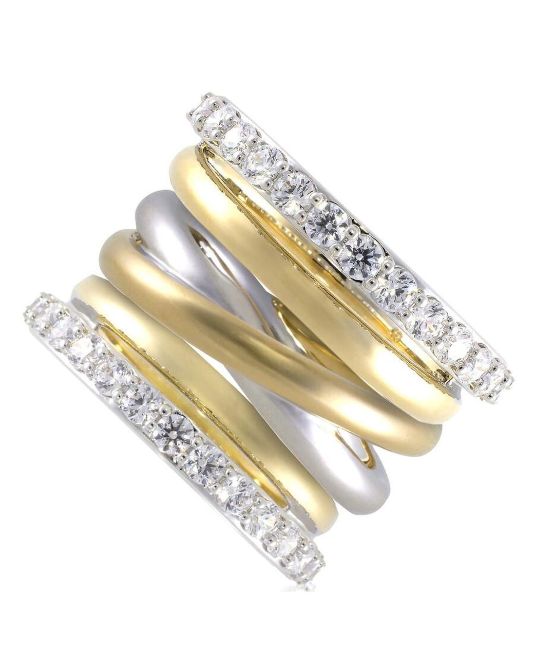 Swarovski Metallic Hyperbola Cocktail Ring