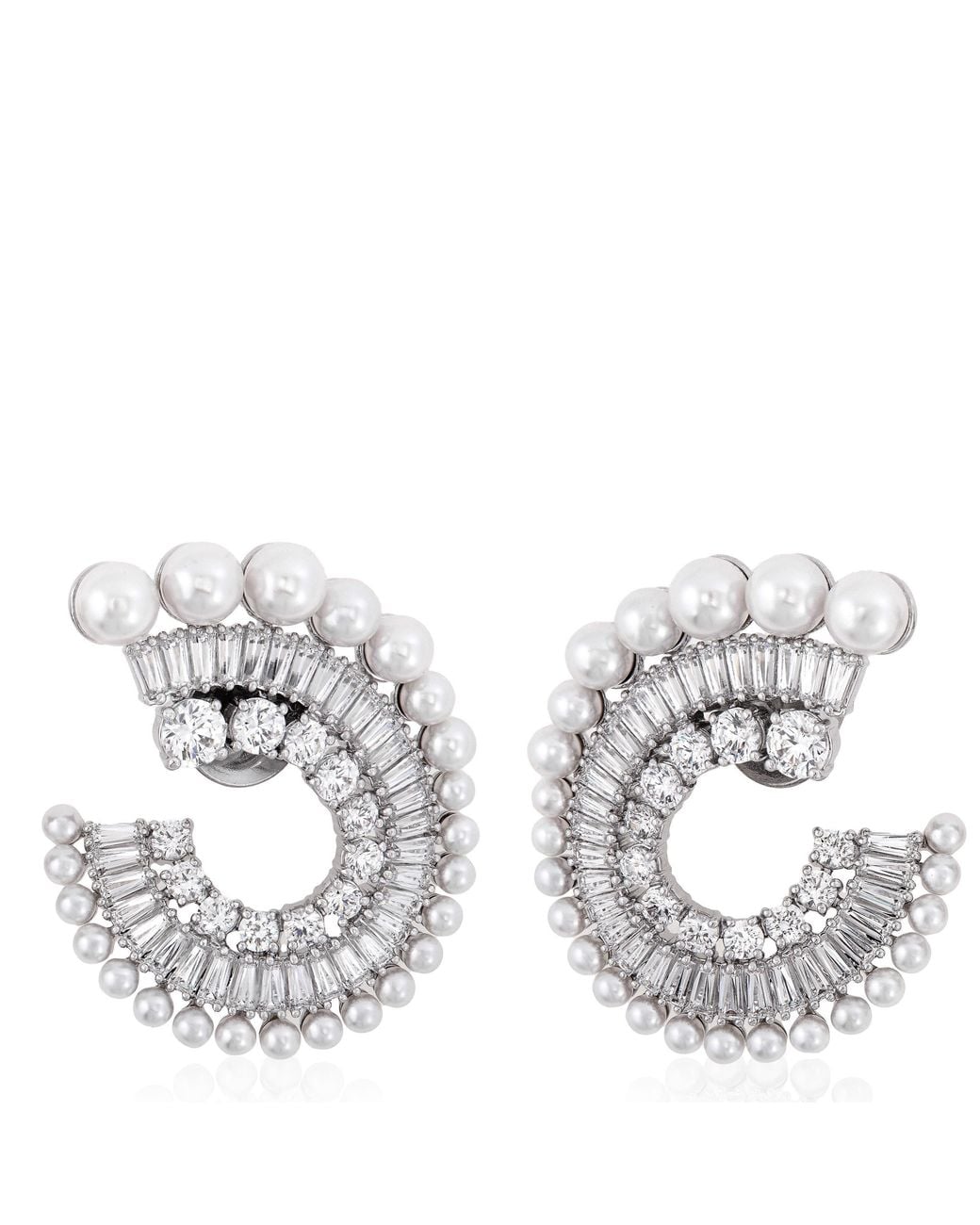 Swarovski White X Ariana Grande Mixed Cuts Drop Earrings for men