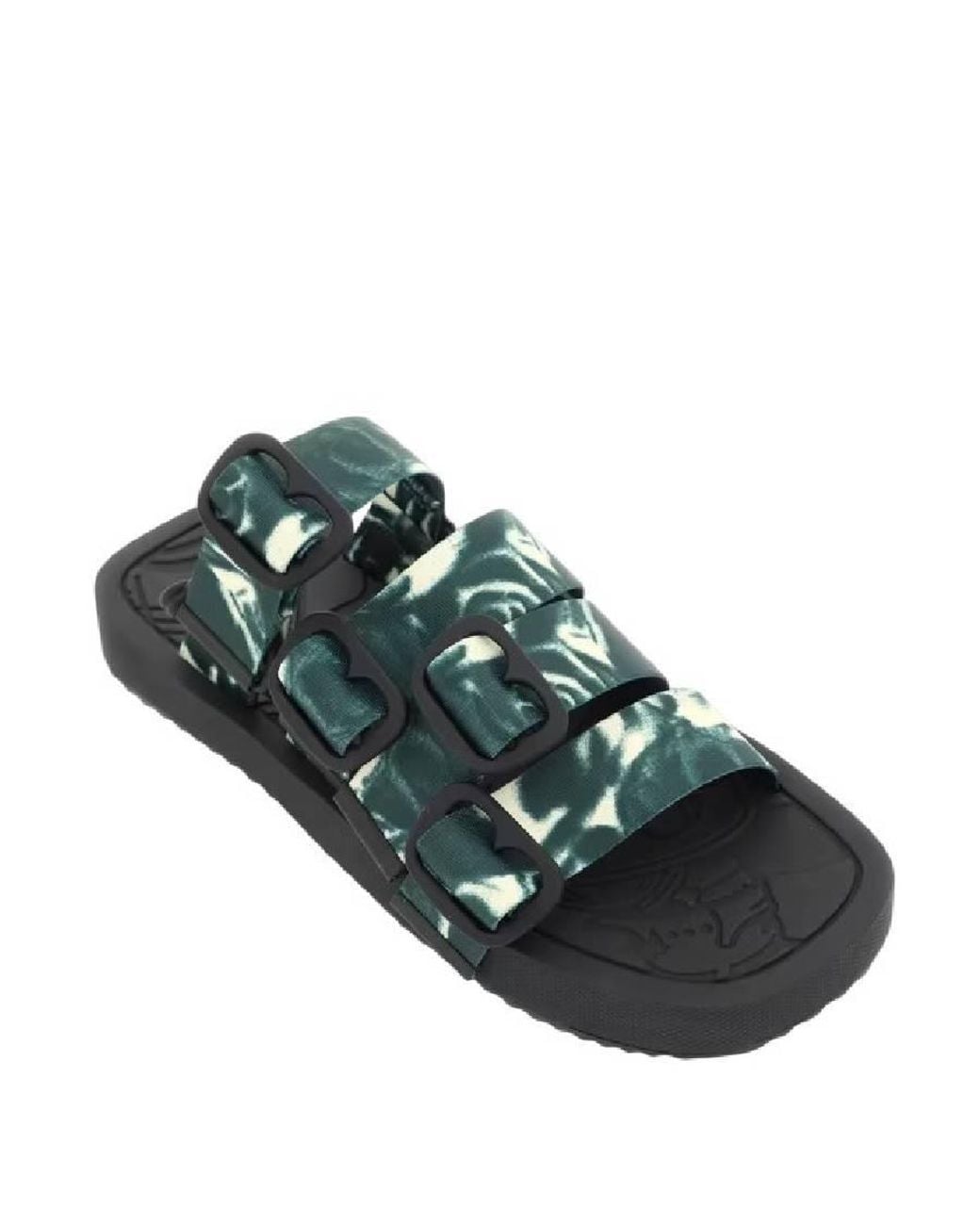 Burberry Green Rose Nylon Strap Sandals, Brand Size 41 Us for men