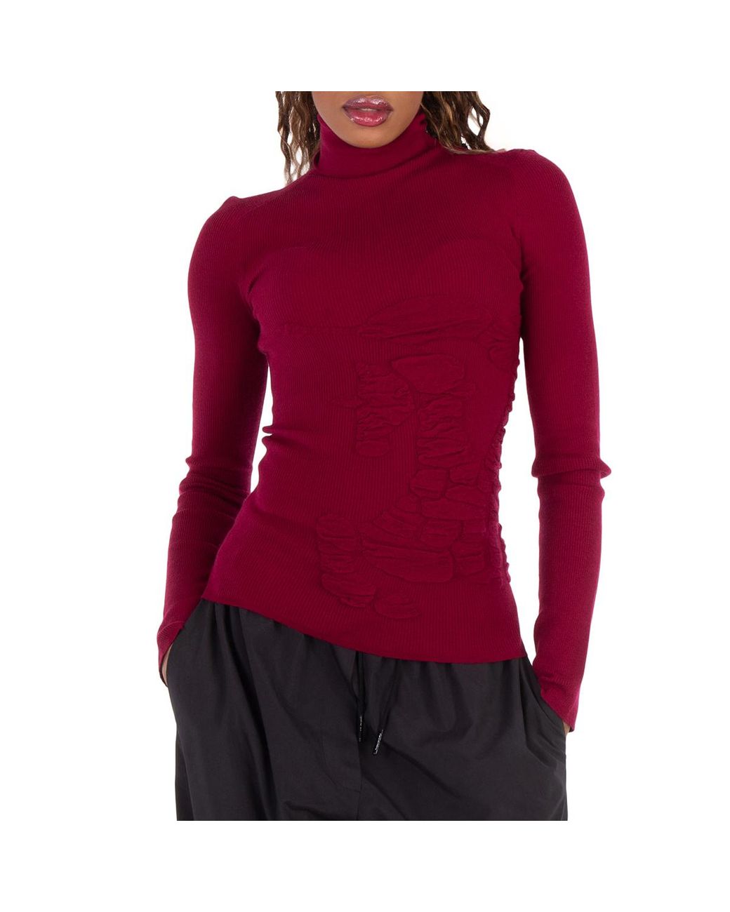 Burberry Purple Roll-Neck Jumper With Equestrian Knight Motif for men