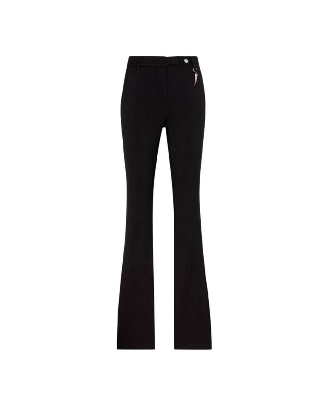Roberto Cavalli Black High-Waist Bootcut Tailored Trousers, Brand Size 42 Us for men