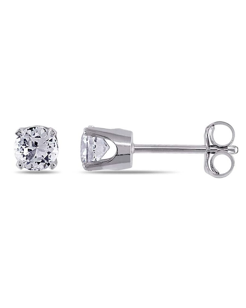 Amour Metallic Created Sapphire Stud Earrings for men