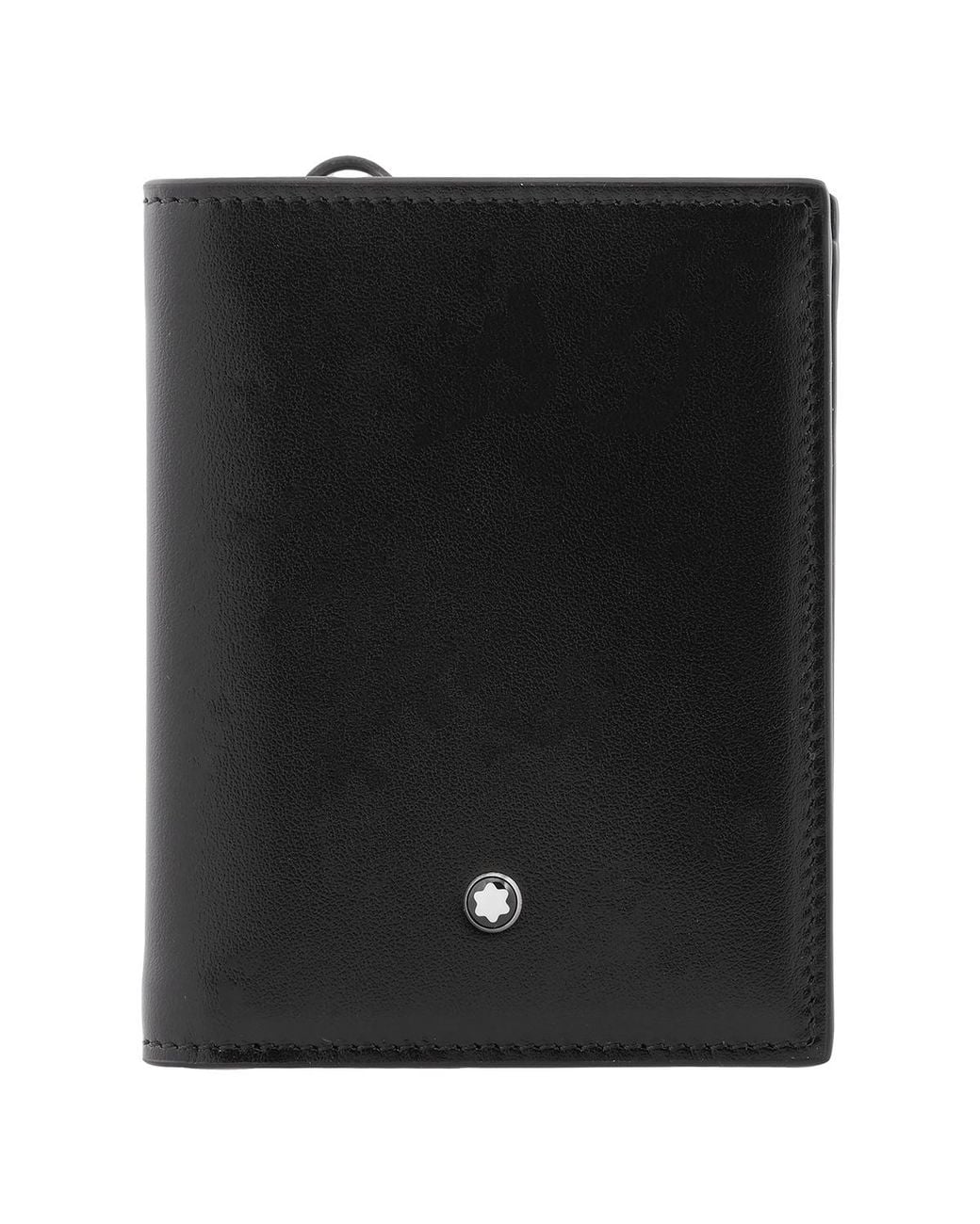 Montblanc Black Meisterstuck Compact Wallet 6Cc for men
