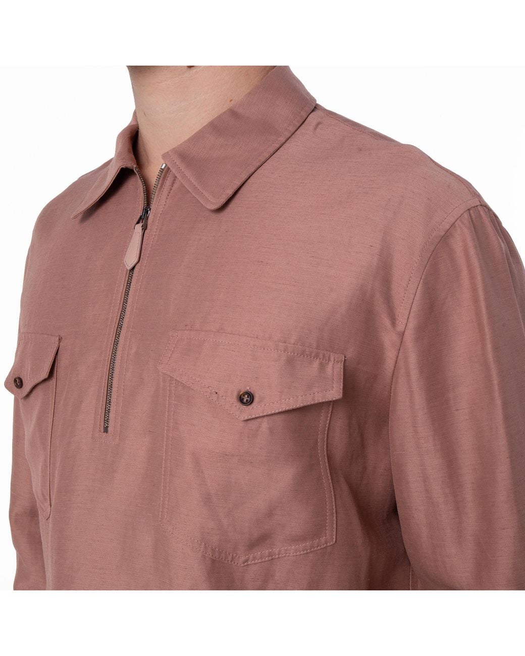 Bally Multicolor Quarter Zip Long-Sleeved Utility Shirt, Brand Size 50 Us for men