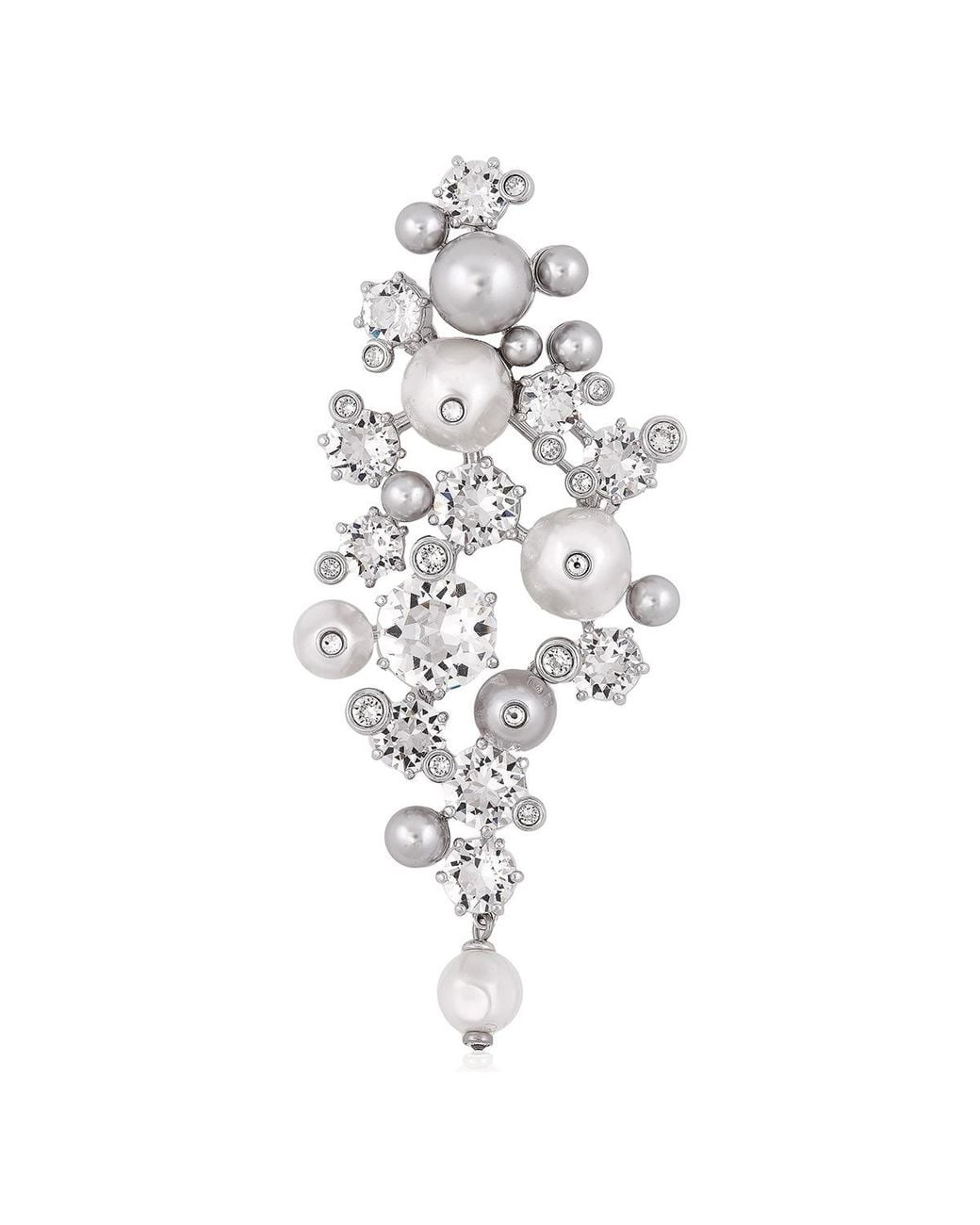 Swarovski White Constella Crystal Pearl Brooch