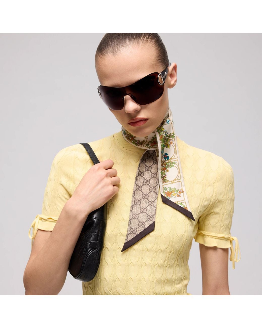 Gucci Metallic Printed Silk Ribbon for men