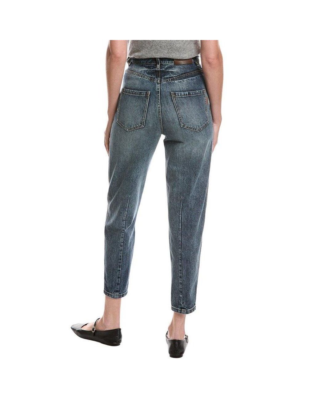 Brunello Cucinelli Blue Medium Denim Tapered Trousers, Brand Size 44 (Us for men