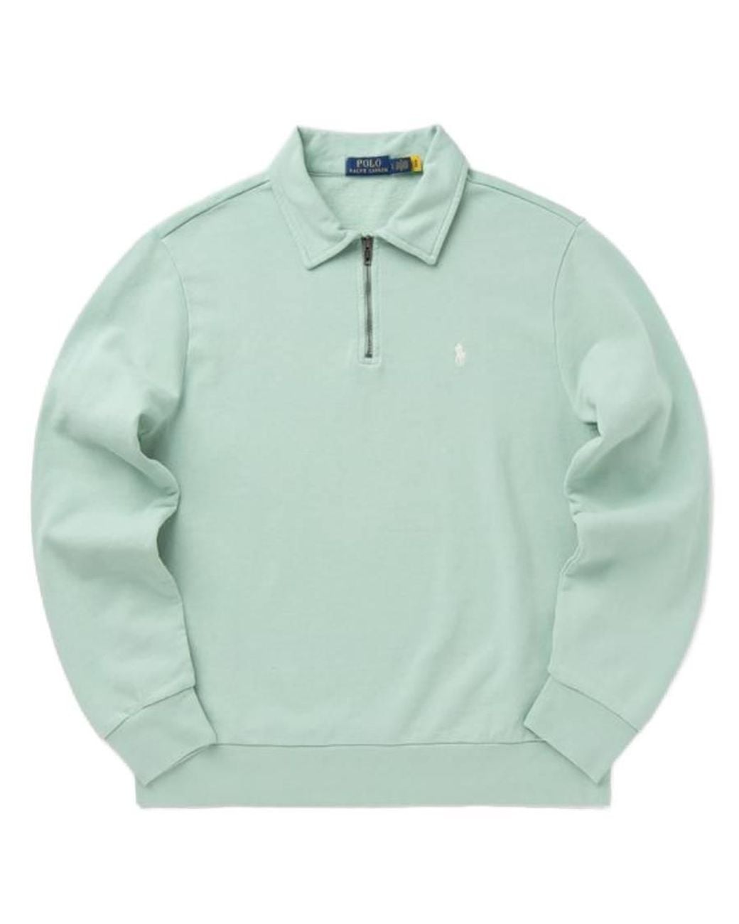 Polo Ralph Lauren Green Loopback Fleece Quarter-Zip Sweatshirt for men