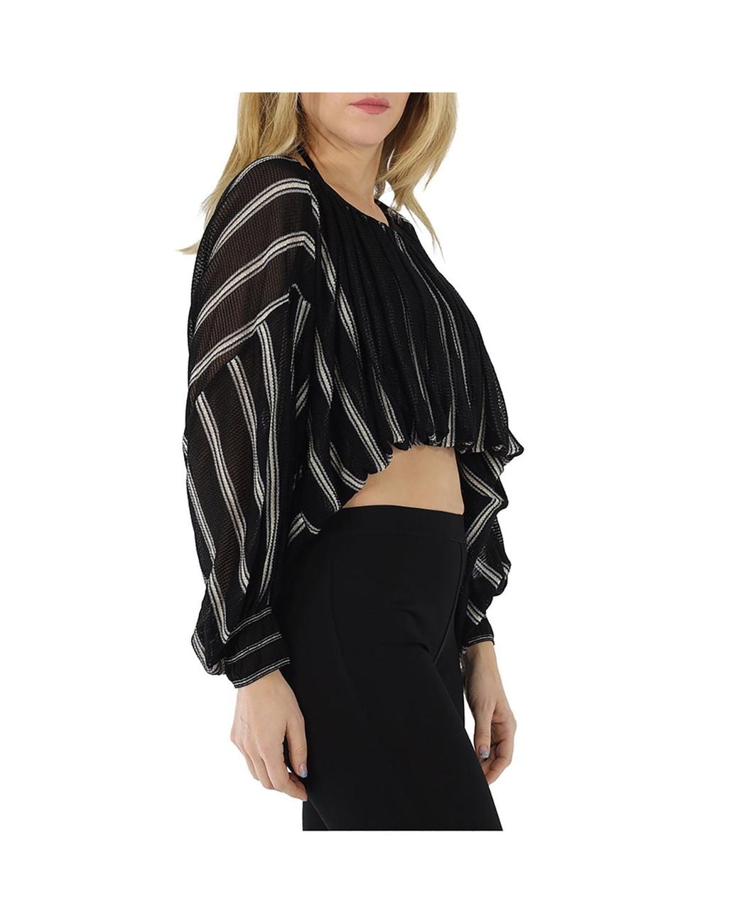 Roberto Cavalli Black Ladies Deconstructed Knit Top, Brand Size 42 (Us for men