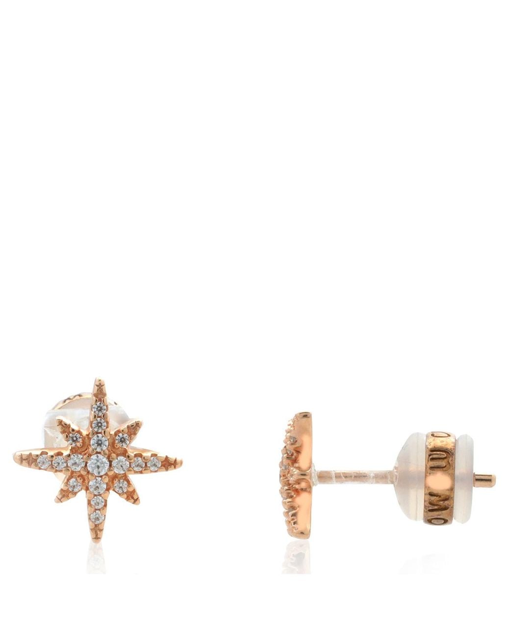 Apm Monaco Multicolor Point Star Crystal Stud Earring for men