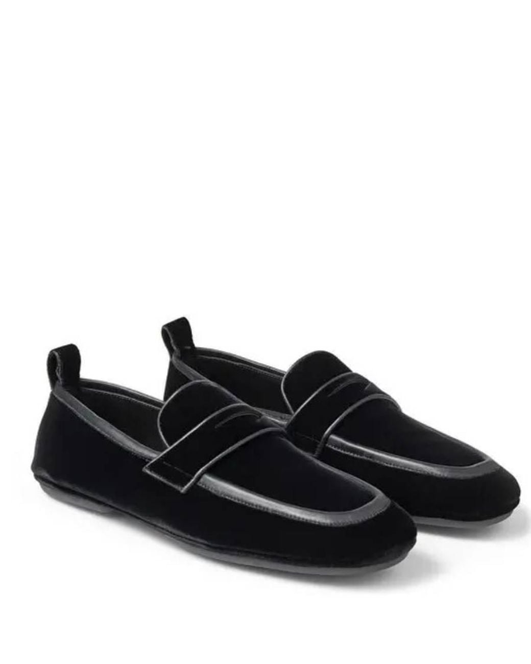 Jimmy Choo Black Buxton Velvet Loafers, Brand Size 39.5 Us for men