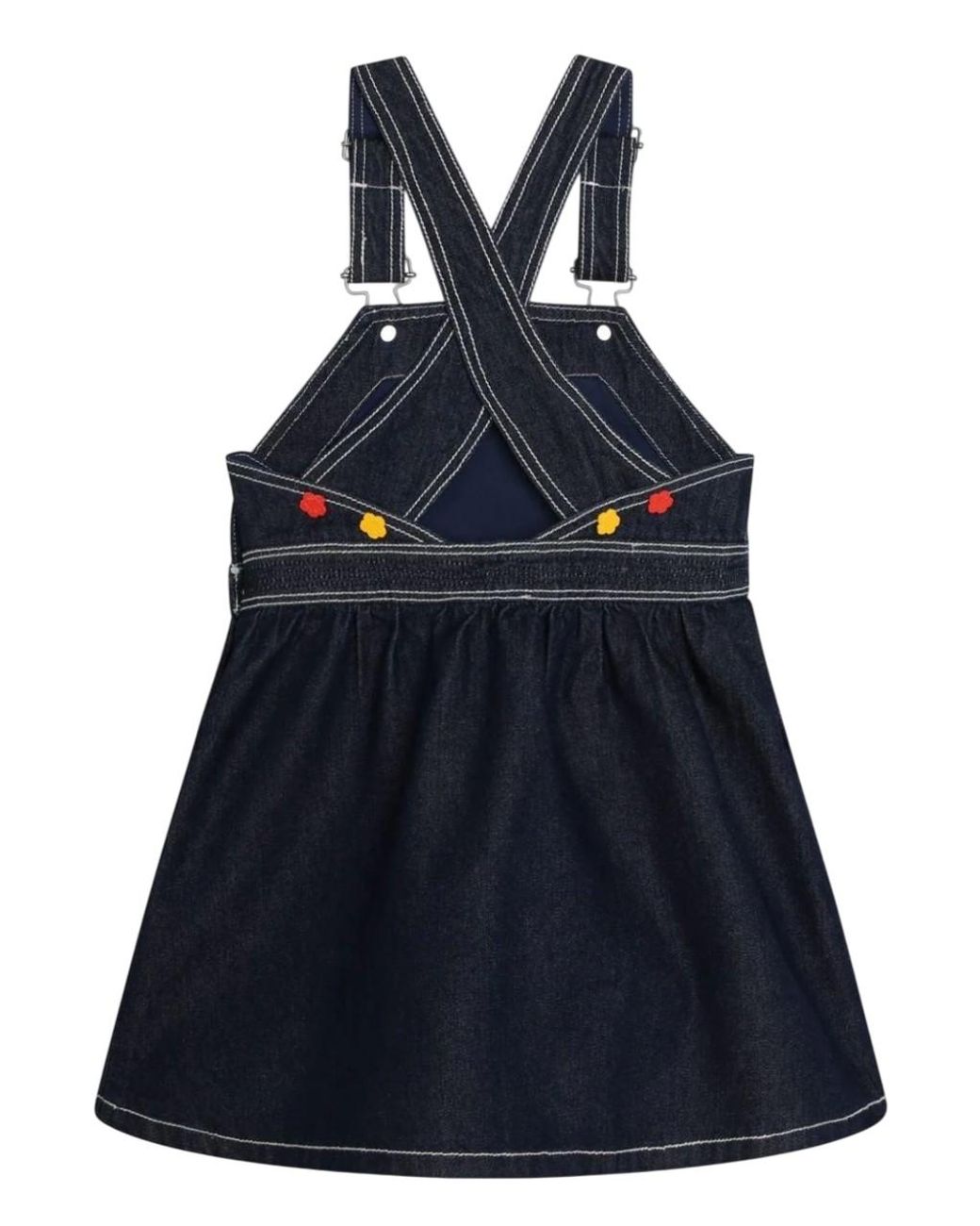 KENZO Blue Adjustable Shoulder Strap Denim Dress