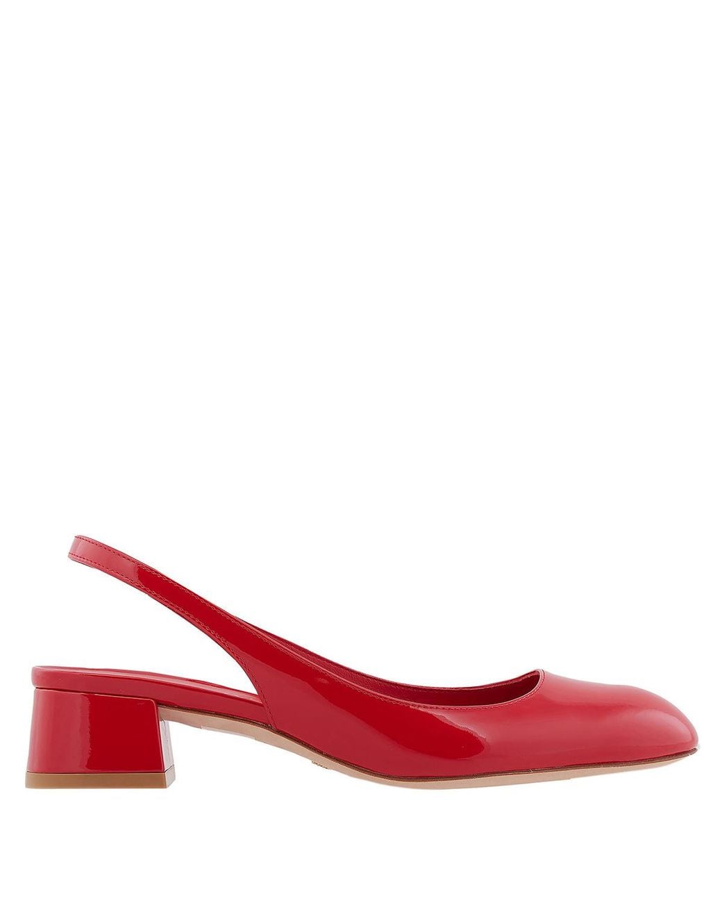 Stuart Weitzman Red Vivienne 35 Slingback Pumps
