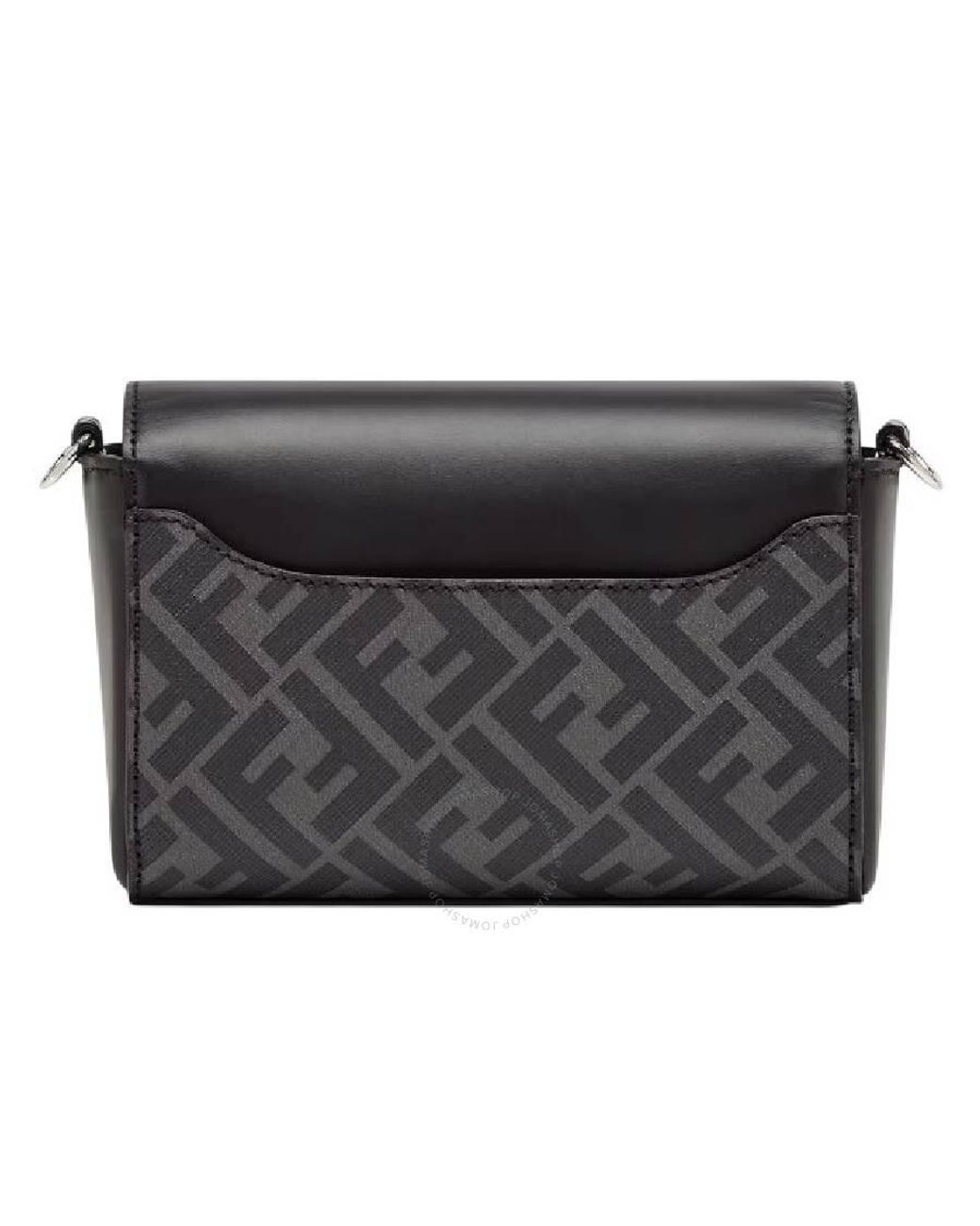Fendi Ff Squared Compact Messenger Bag in Black for Men | Lyst