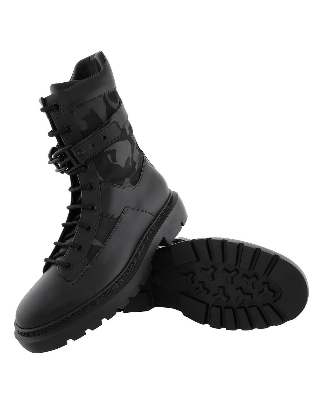 Bally Black Gioele Leather And Recycled Polyester Boots, Brand Size 36 Us