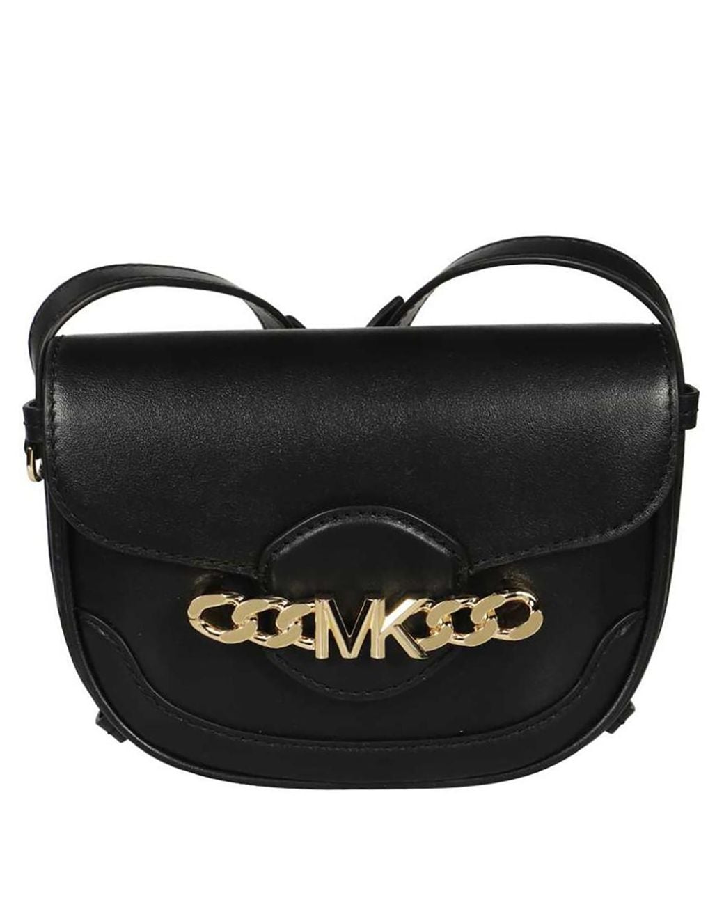 Michael Kors Black Ladies Hally Extra-Small Embellished Leather Crossbody Bag