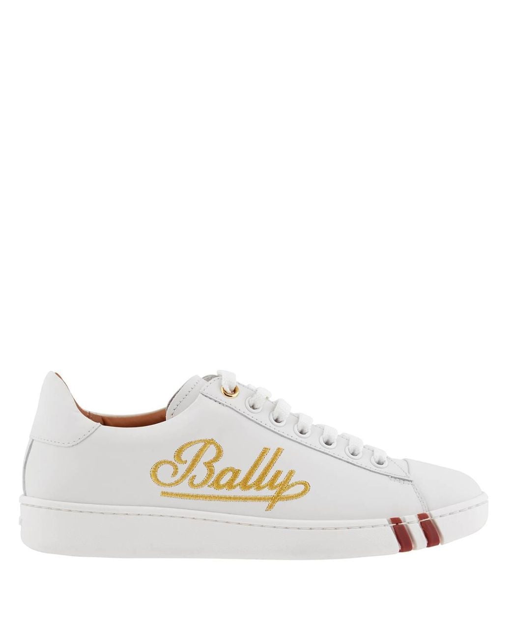 Bally White Wiera Leather Low-Top Sneakers for men
