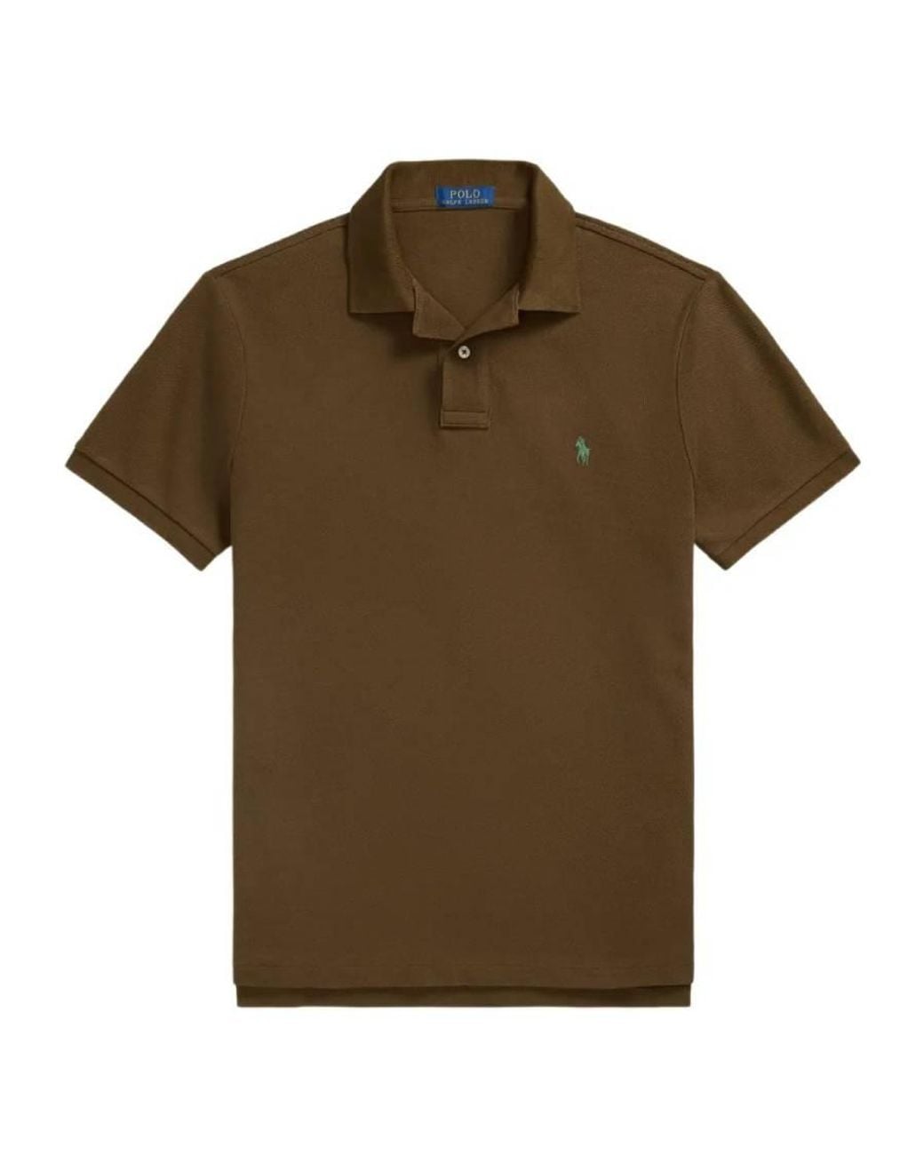 Polo Ralph Lauren Green Custom Slim Fit Mesh Polo Shirt for men