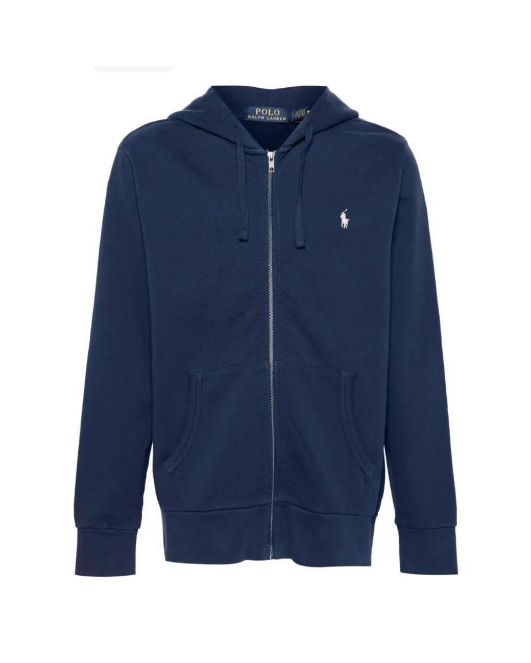 Polo Ralph Lauren Blue Loopback Terry Full Zip Hoodie for men