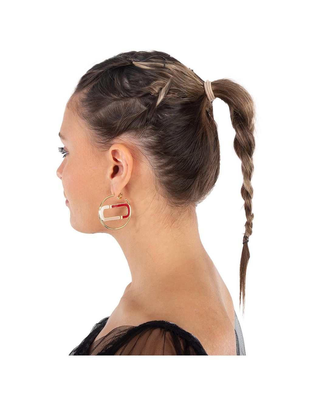 Marc Jacobs White Ladies True Large Hoop Earrings for men