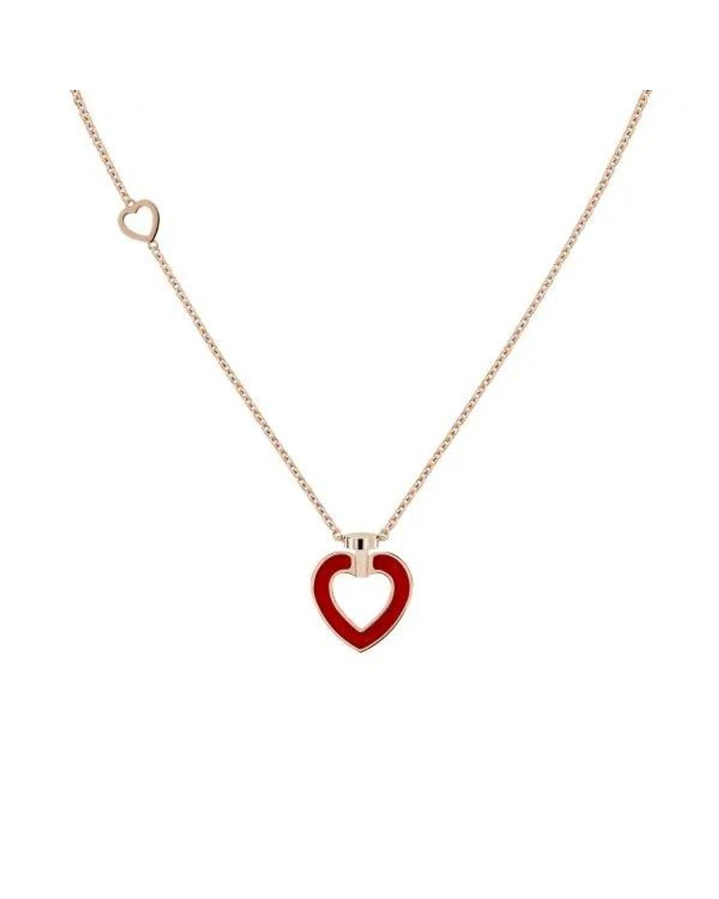 Fred Metallic Pretty Medium Model Heart Pendat Necklace for men